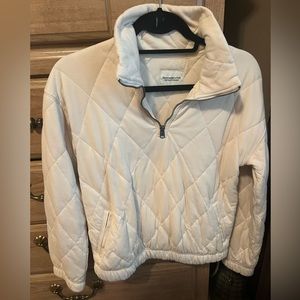 Off white Abercrombie and fitch quarter zip sweater
